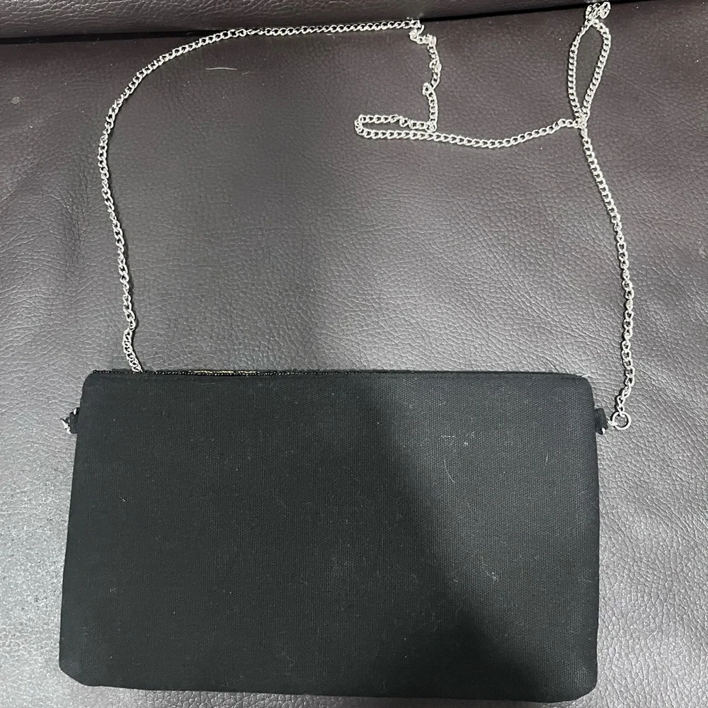 Floral Beaded Clutch with Chain Strap - Picture 2 of 3